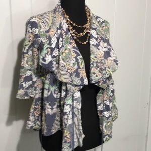 Jaase Boho Floral jacket kimono cardigan tassels